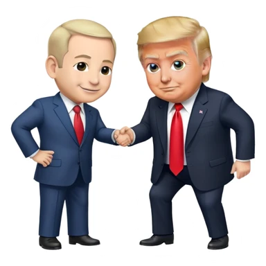 Benjamin Netanyahu bowing to Donald Trump sticker