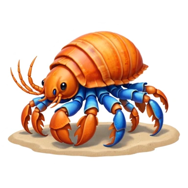Cartoon hermit crab sticker