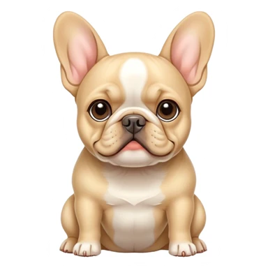 Beige colored french bulldog sticker