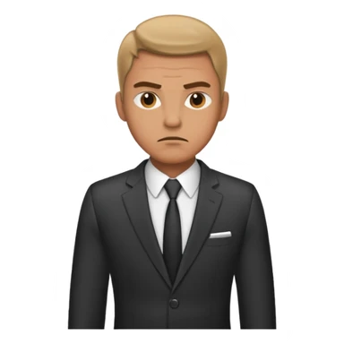 angry male boss in suit sticker