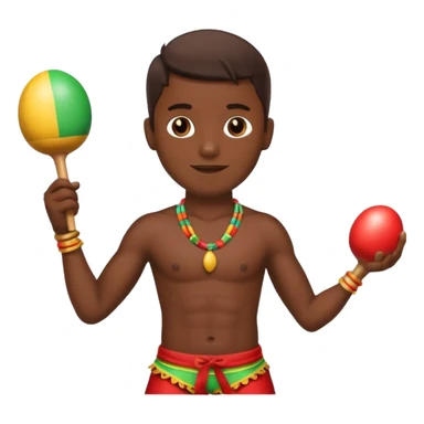 Shirtless Salsa dancer with maracas  sticker