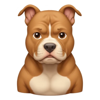 light brown pocket bully facing forwards, head and shoulders sticker