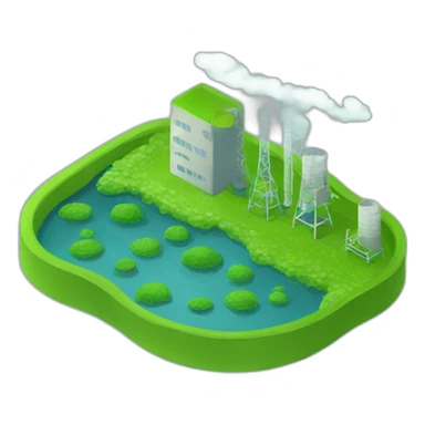 sustainable factory algae sticker