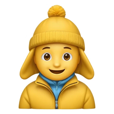 Generic Smile emoji in winter hat and jacket  sticker