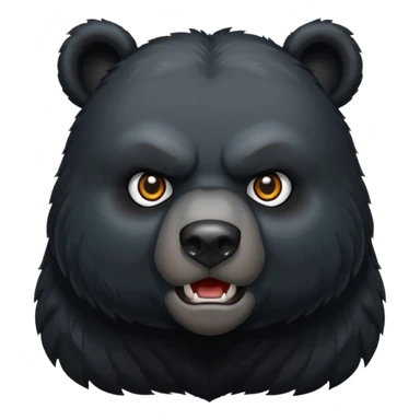 black bear black eyes sticker