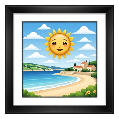 sunny weather france sticker