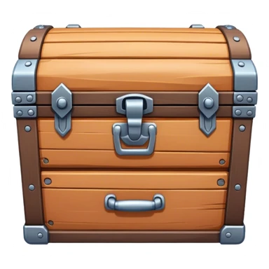 modern chest, clay material, low detailed, casual game, mobile game sticker