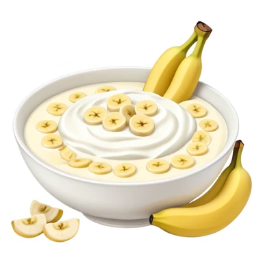 tasty yogurt with bananas clean girl’s breakfast  sticker