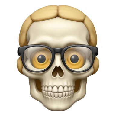Skeleton with glasses sticker