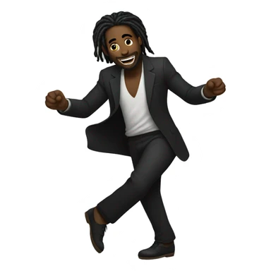 Black male with dread’s dancing  sticker