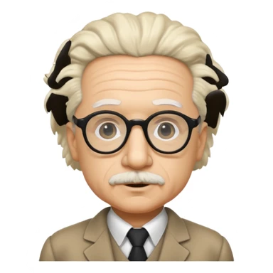Einstein with black glasses sticker