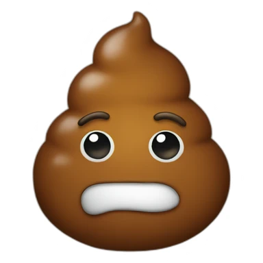 Poo with a shape of poo sticker