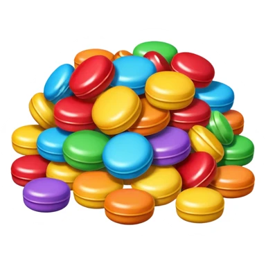 pile of assorted candies sticker