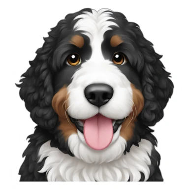 black white f1b bernedoodle slim sticker