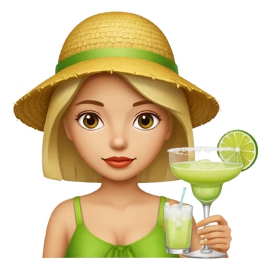 Girl with a margarita  sticker