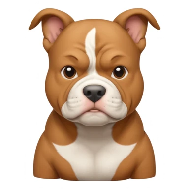 light brown pocket bully facing forwards, head and shoulders sticker
