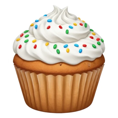 white coloured muffin with white topping sticker