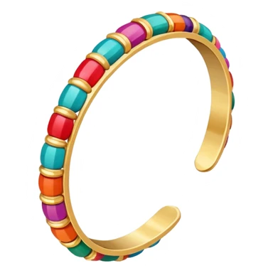 Cute colorful shiny bangles with golden bangles in between that has small cute jhumkhasin hand sticker