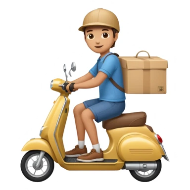 Delivery on a scooter sticker