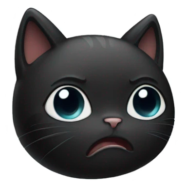 black cat crying with tears sticker