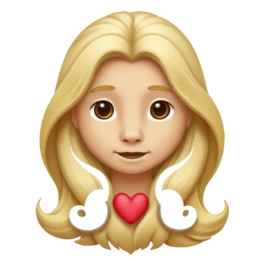 animal with long blonde hair sticker
