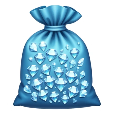 big opened bag full of diamond crystals sticker