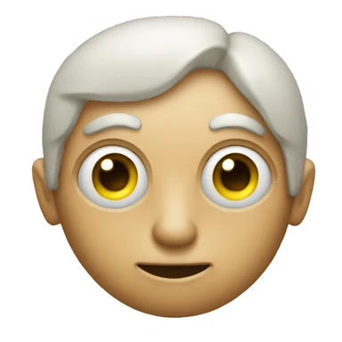 Man with a funny look, and huge alien eyes sticker