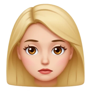 blushing& pretending to be uninterested by rolling eyes sticker