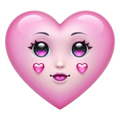pastel goth heart with pink crystal sticker