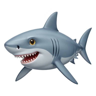 Shark with star eyes sticker