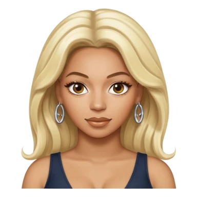 Beyonce with platinum blonde hair sticker