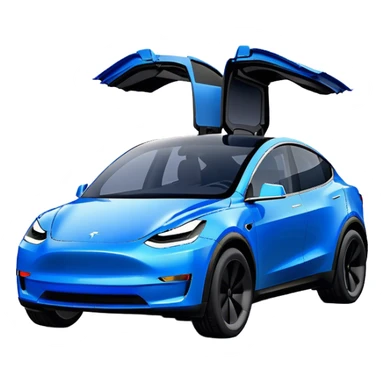 Tesla Model Y - Tesla (Model Year: 2022) (Iconic colour: Blue) sticker