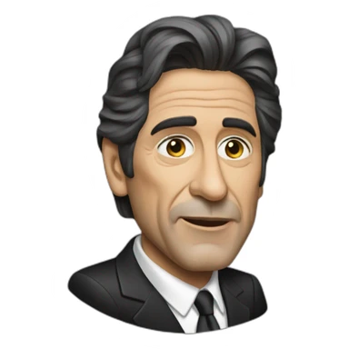 al pacino cartoon wearing suit sticker