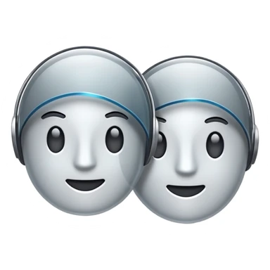 Abstract emoji of a copy-paste concept with two semi-transparent browser windows layered together, modern UI elements, tech-inspired design, sleek edges, not cartoonish, suitable for a tech company avata sticker