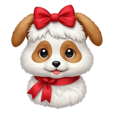 Cute puppy with bow sticker