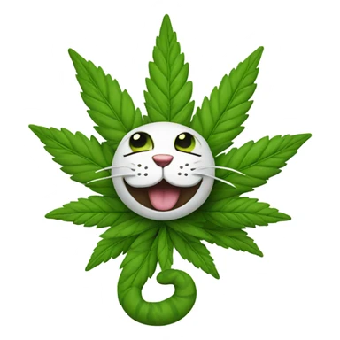 Marijuana happy cat sticker