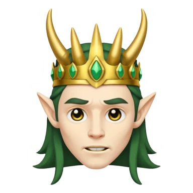 Loki with his horn crown sticker