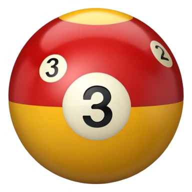 2 numbered billiard ball  sticker