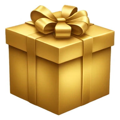 Golden gift box sticker