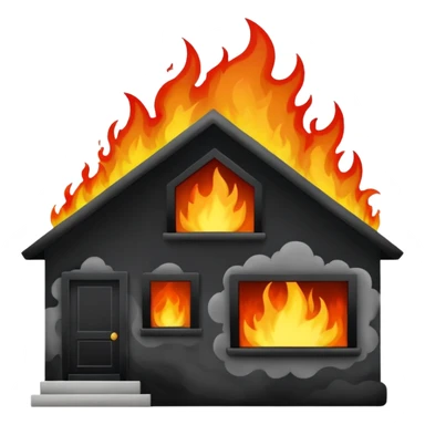 white home burning down sticker