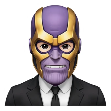 Thanos as Squid Game Front Man with black mask sticker