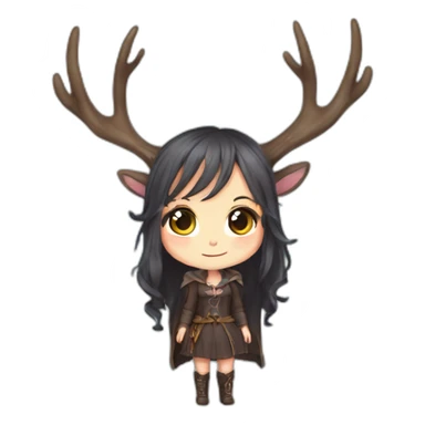 meo-chibi-deer-antlers-witch 👍🏻 sticker