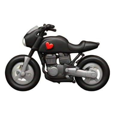 cookie heart with black motorbike  sticker