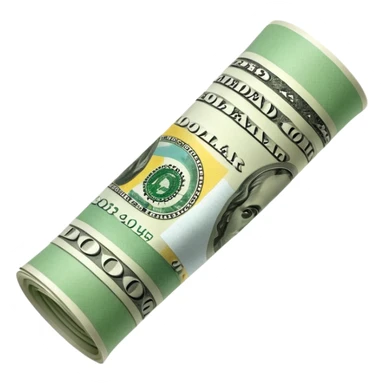 Money that is like a tube One dollar sticker
