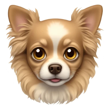 Fluffy brown Chihuahua ￼ sticker
