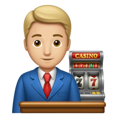 casino cashier man sticker