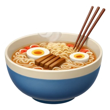 ramen bowl with two chopsticks sticker