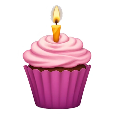 Cupcake with a candle 20 birthday sticker