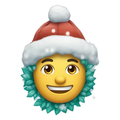 snow and garland sticker