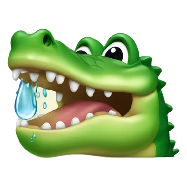 the crocodile is crying sticker